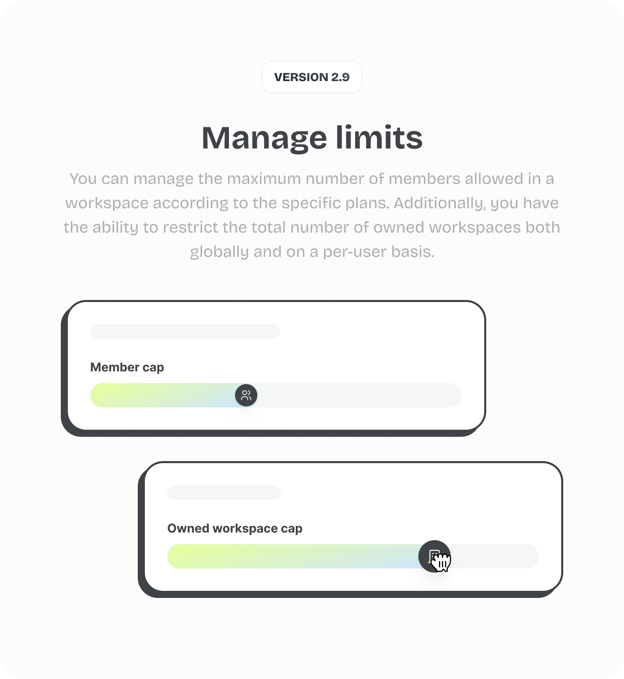 Manage user limits