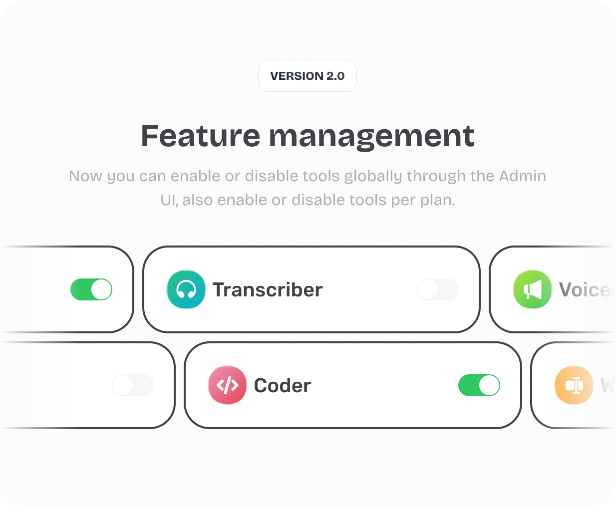 Feature management @heyaikeedo #aikeedo