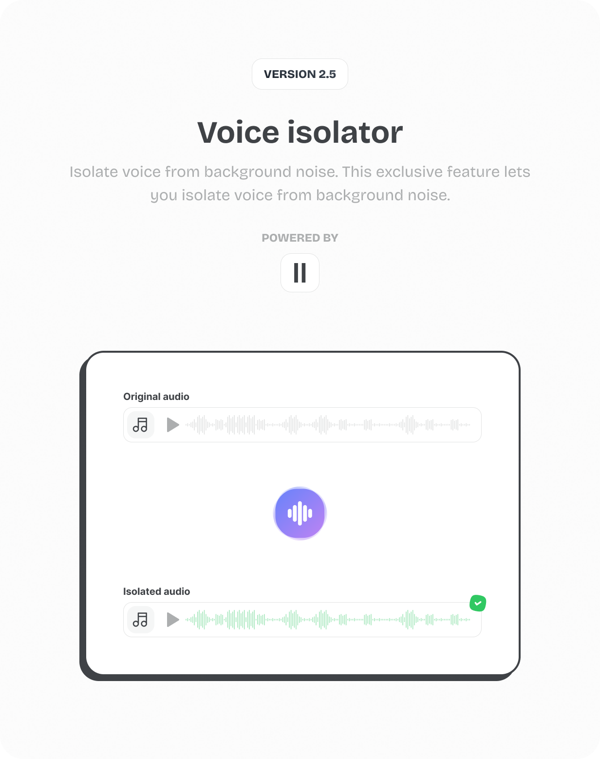 Voice Isolator Tool @heyaikeedo #aikeedo